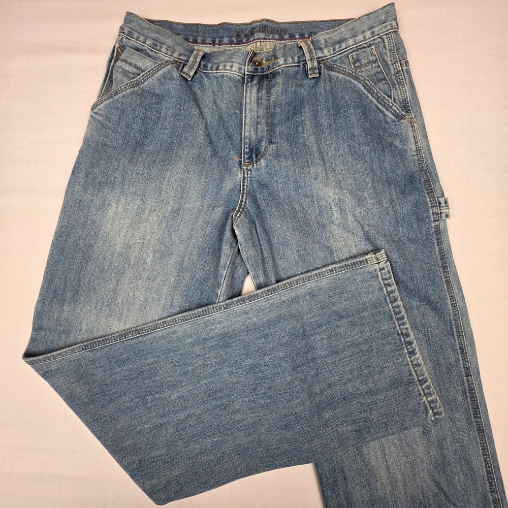 VTG Old Navy Loose Painter Jeans Mens‎ 34x36 Denim Carpenter Baggy Y2K Skater